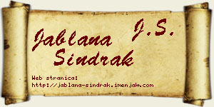 Jablana Šindrak vizit kartica